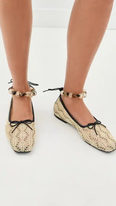 FRĒDA SALVADOR Jada X Lorna Murray Flats Natural Diamond Raffia | Thumbnail 3