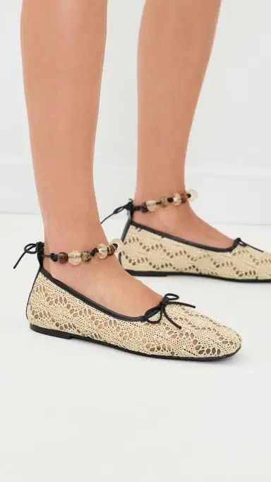 FRĒDA SALVADOR Jada X Lorna Murray Flats Natural Diamond Raffia | Thumbnail 4