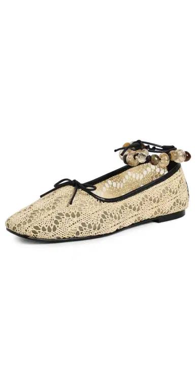 FRĒDA SALVADOR Jada X Lorna Murray Flats Natural Diamond Raffia | Thumbnail 1