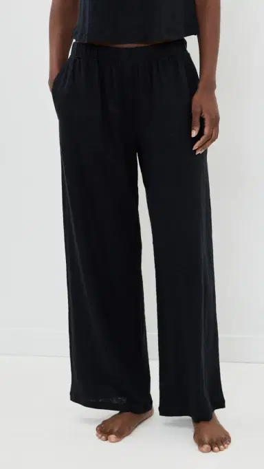 Eberjey Organic Linen Knit Pants Black | Thumbnail 2 Eberjey Organic Linen Knit Pants Black | Thumbnail 2