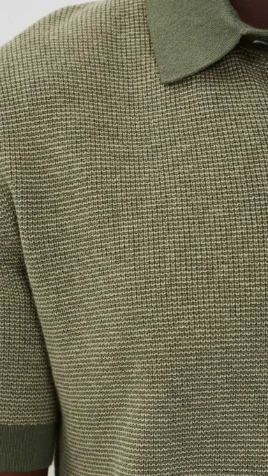 Vince Colorblock Feed tripe Polo Coulter Green/Desert Brush | Thumbnail 6 Vince Colorblock Feed tripe Polo Coulter Green/Desert Brush | Thumbnail 6