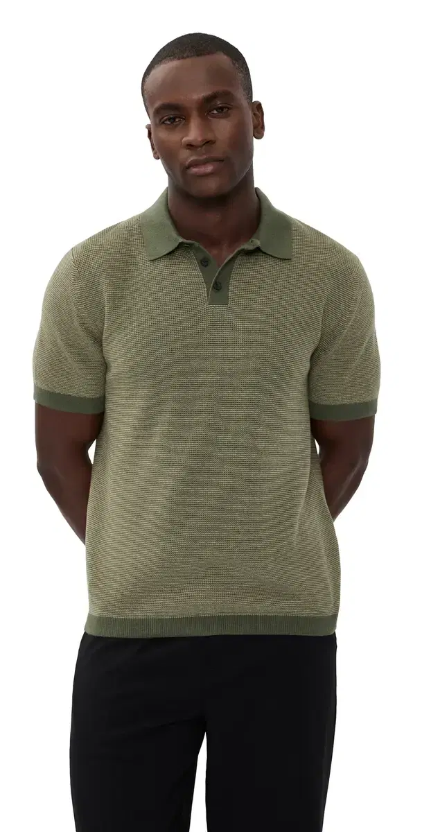 Vince Colorblock Feed tripe Polo Coulter Green/Desert Brush