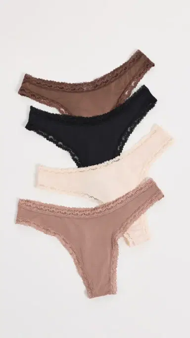 Stripe & Stare Basics Thong 4 Pack atte Essentials | Thumbnail 2