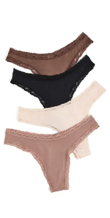 Stripe & Stare Basics Thong 4 Pack atte Essentials | Thumbnail 1