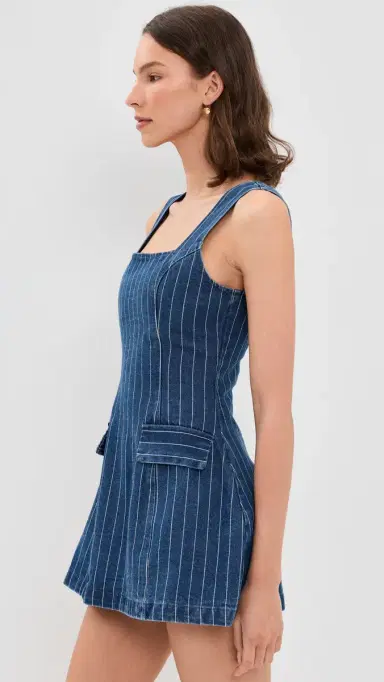 Line & Dot Monah Denim Mini Dress Blue | Thumbnail 4 Line & Dot Monah Denim Mini Dress Blue | Thumbnail 4