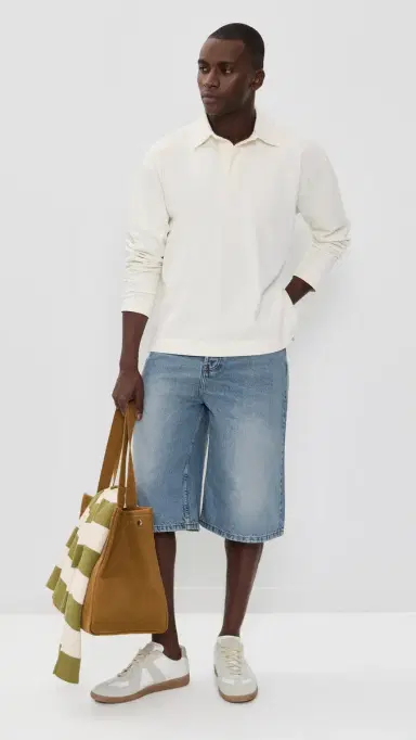 AMI Large Fit Bermuda Shorts 14 BLEU USED | Thumbnail 5