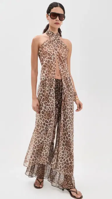 Ramy Brook Leopard Convertible Aari Coverup Top ight Leopard | Thumbnail 5 Ramy Brook Leopard Convertible Aari Coverup Top ight Leopard | Thumbnail 5