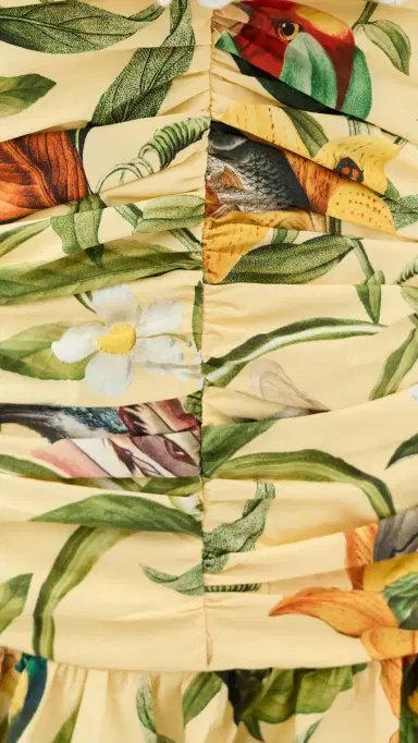 Farm Rio Brasil Collage Soft Yellow Mini Dress Brasil Collage Soft Yellow | Thumbnail 6