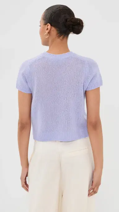 Lisa Yang Siona Cashmere T-Shirt Soft Lavender 1 | Thumbnail 3
