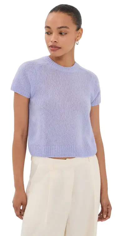 Lisa Yang Siona Cashmere T-Shirt Soft Lavender 1 | Thumbnail 1