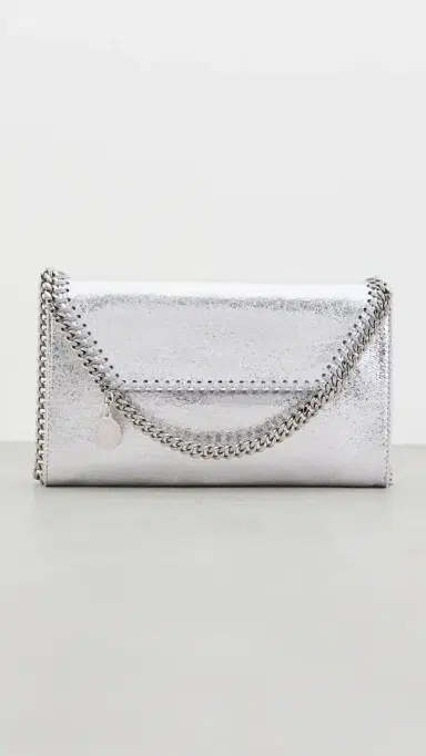Stella McCartney Falabella Metallic Wallet On Chain Silver One Size | Thumbnail 2 Stella McCartney Falabella Metallic Wallet On Chain Silver One Size | Thumbnail 2