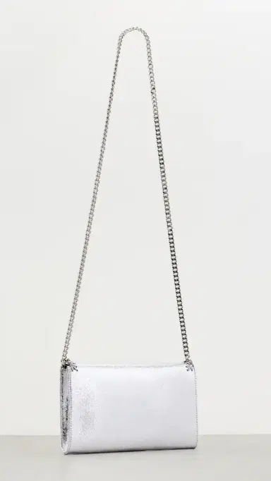 Stella McCartney Falabella Metallic Wallet On Chain Silver One Size | Thumbnail 4 Stella McCartney Falabella Metallic Wallet On Chain Silver One Size | Thumbnail 4