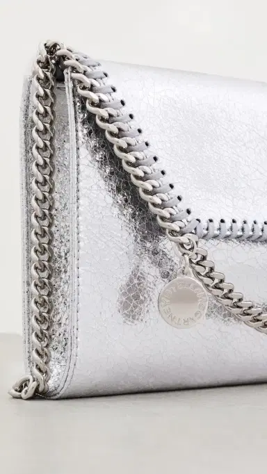 Stella McCartney Falabella Metallic Wallet On Chain Silver One Size | Thumbnail 5 Stella McCartney Falabella Metallic Wallet On Chain Silver One Size | Thumbnail 5