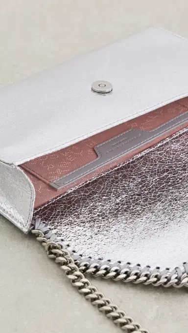 Stella McCartney Falabella Metallic Wallet On Chain Silver One Size | Thumbnail 6 Stella McCartney Falabella Metallic Wallet On Chain Silver One Size | Thumbnail 6