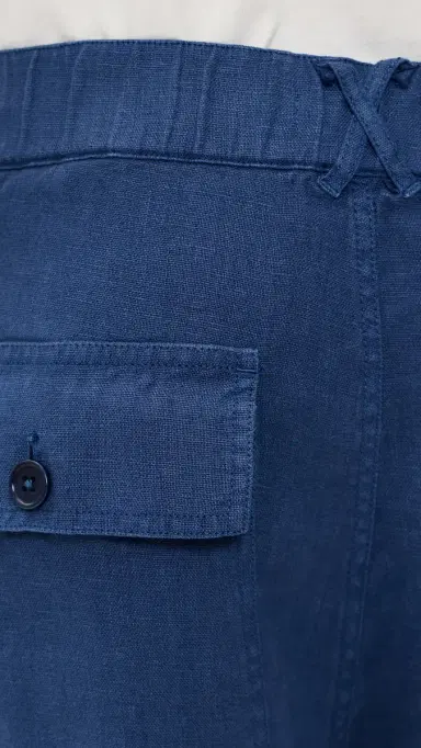 Alex Mill Garment Dyed Pull On Field Shorts In Linen 19 French Navy M | Thumbnail 6