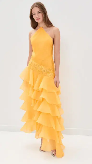 Yellow the Label Dahlia Organza Dress Golden Rod | Thumbnail 2