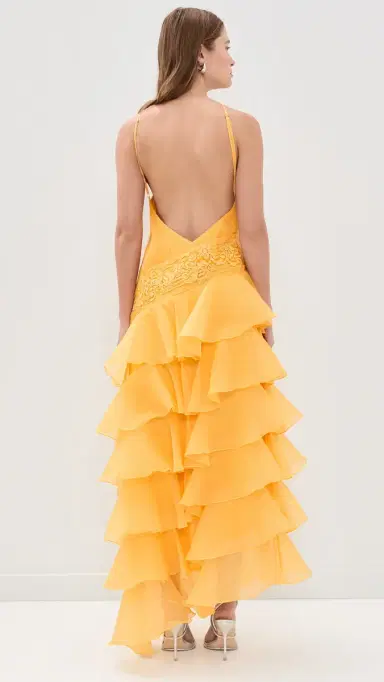 Yellow the Label Dahlia Organza Dress Golden Rod | Thumbnail 3