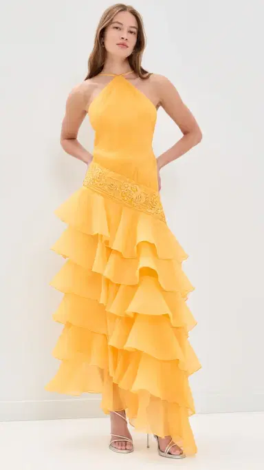 Yellow the Label Dahlia Organza Dress Golden Rod | Thumbnail 5