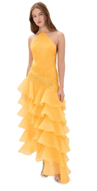 Yellow the Label Dahlia Organza Dress Golden Rod | Thumbnail 1