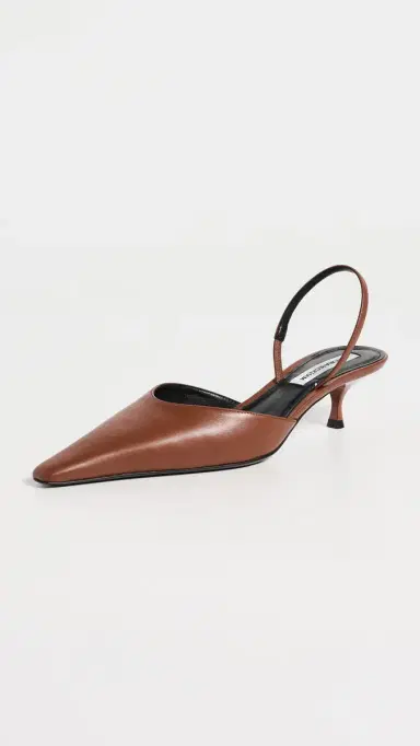 Victoria Beckham 45mm Sloan Halter Back Heels Dark Tan | Thumbnail 2 Victoria Beckham 45mm Sloan Halter Back Heels Dark Tan | Thumbnail 2