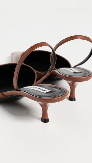Victoria Beckham 45mm Sloan Halter Back Heels Dark Tan | Thumbnail 4 Victoria Beckham 45mm Sloan Halter Back Heels Dark Tan | Thumbnail 4