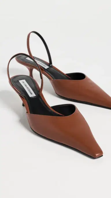 Victoria Beckham 45mm Sloan Halter Back Heels Dark Tan | Thumbnail 5 Victoria Beckham 45mm Sloan Halter Back Heels Dark Tan | Thumbnail 5