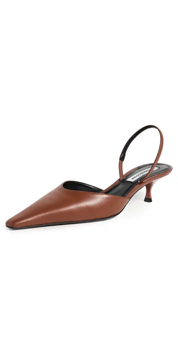 Victoria Beckham 45mm Sloan Halter Back Heels Dark Tan