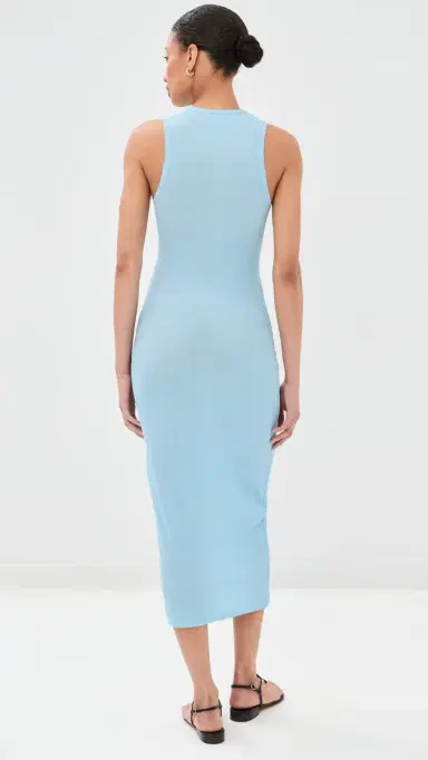 WARDROBE.NYC WARDROBE. NYC Ribbed Racer Dress Cloud | Thumbnail 3