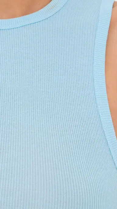 WARDROBE.NYC WARDROBE. NYC Ribbed Racer Dress Cloud | Thumbnail 6