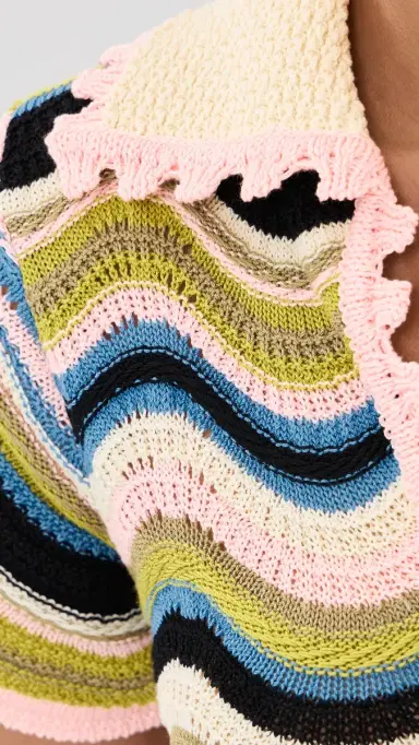La DoubleJ Chevron Mini Dress ulticolor White/Green/Pink | Thumbnail 6 La DoubleJ Chevron Mini Dress ulticolor White/Green/Pink | Thumbnail 6