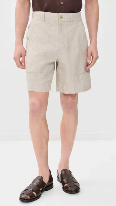 Alex Mill Pull On Field Shorts In Flax Linen 19 Flax | Thumbnail 2 Alex Mill Pull On Field Shorts In Flax Linen 19 Flax | Thumbnail 2