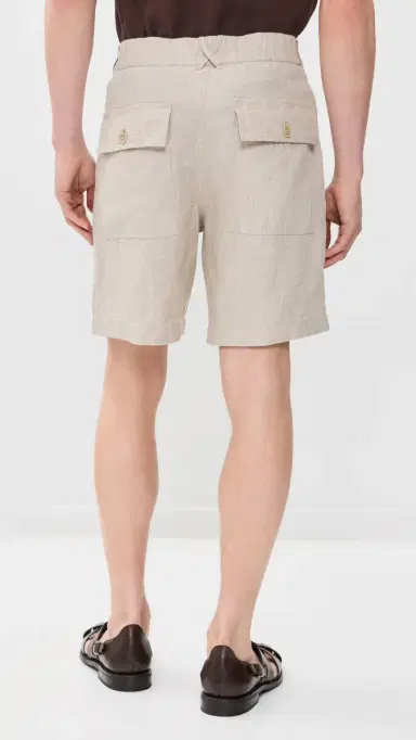 Alex Mill Pull On Field Shorts In Flax Linen 19 Flax | Thumbnail 3 Alex Mill Pull On Field Shorts In Flax Linen 19 Flax | Thumbnail 3