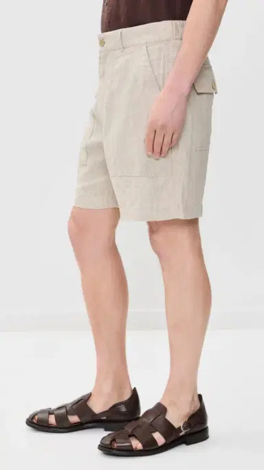 Alex Mill Pull On Field Shorts In Flax Linen 19 Flax | Thumbnail 4 Alex Mill Pull On Field Shorts In Flax Linen 19 Flax | Thumbnail 4