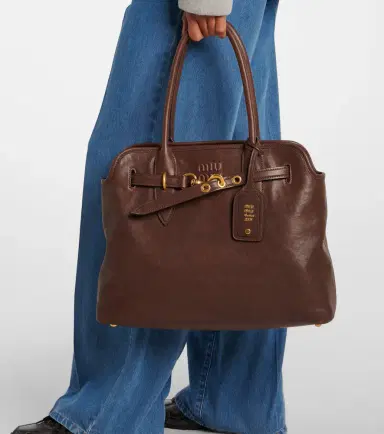 Miu Miu Adventure Large leather shoulder bag | Thumbnail 5 Miu Miu Adventure Large leather shoulder bag | Thumbnail 5