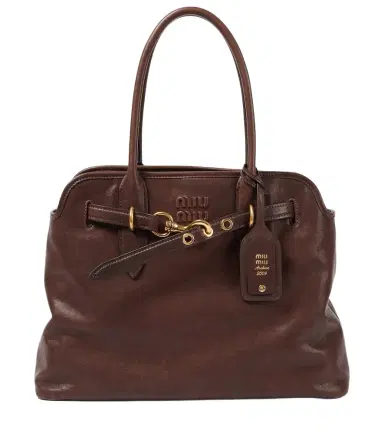 Miu Miu Adventure Large leather shoulder bag | Thumbnail 1 Miu Miu Adventure Large leather shoulder bag | Thumbnail 1