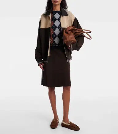 Miu Miu Ruches shearling-lined suede penny loafers | Thumbnail 5 Miu Miu Ruches shearling-lined suede penny loafers | Thumbnail 5