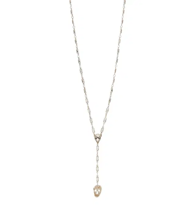 McQueen Skull crystal-embellished necklace
