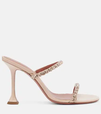Amina Muaddi Gigi crystal-embellished leather sandals | Thumbnail 2 Amina Muaddi Gigi crystal-embellished leather sandals | Thumbnail 2