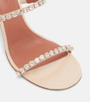 Amina Muaddi Gigi crystal-embellished leather sandals | Thumbnail 3 Amina Muaddi Gigi crystal-embellished leather sandals | Thumbnail 3