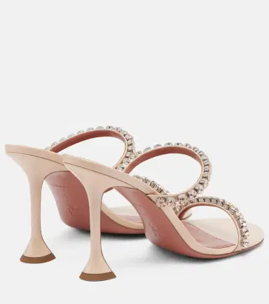 Amina Muaddi Gigi crystal-embellished leather sandals | Thumbnail 4 Amina Muaddi Gigi crystal-embellished leather sandals | Thumbnail 4