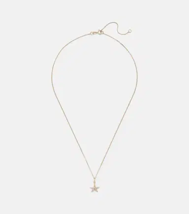 STONE AND STRAND Lucky Starfish 14kt gold pendant necklace with diamonds | Thumbnail 1 STONE AND STRAND Lucky Starfish 14kt gold pendant necklace with diamonds | Thumbnail 1
