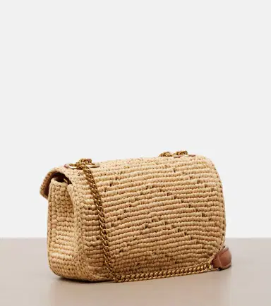 Saint Laurent Loulou Mini raffia shoulder bag | Thumbnail 4 Saint Laurent Loulou Mini raffia shoulder bag | Thumbnail 4