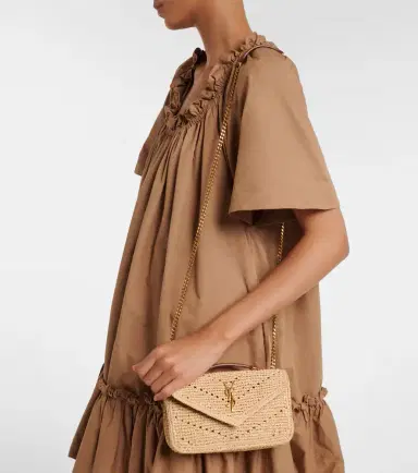 Saint Laurent Loulou Mini raffia shoulder bag | Thumbnail 5 Saint Laurent Loulou Mini raffia shoulder bag | Thumbnail 5