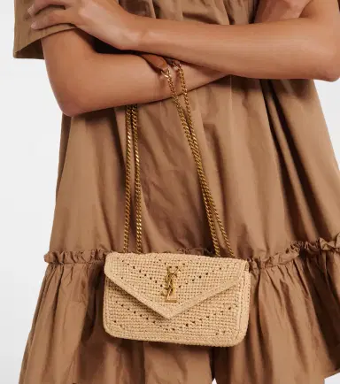 Saint Laurent Loulou Mini raffia shoulder bag | Thumbnail 6 Saint Laurent Loulou Mini raffia shoulder bag | Thumbnail 6