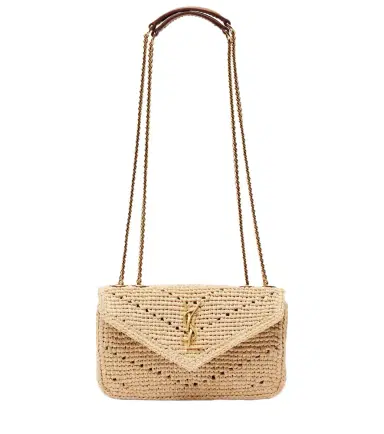 Saint Laurent Loulou Mini raffia shoulder bag | Thumbnail 1 Saint Laurent Loulou Mini raffia shoulder bag | Thumbnail 1