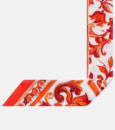 Dolce & Gabbana Majolica silk twill scarf | Thumbnail 3