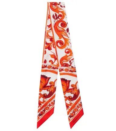 Dolce & Gabbana Majolica silk twill scarf | Thumbnail 1