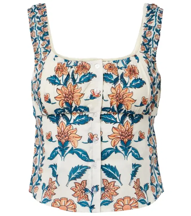 Mandy floral cotton top