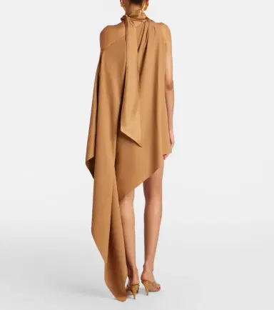 Taller Marmo Atlas asymmetric crêpe cady minidress | Thumbnail 2