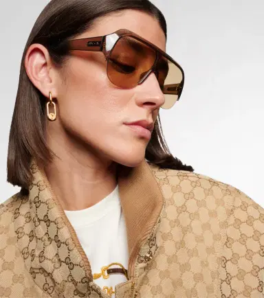 Gucci Logo shield sunglasses | Thumbnail 4